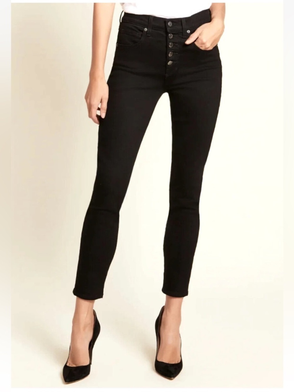 Veronica Beard Debbie Women’s Size 27 High Rise 10" Skinny Ankle Jeans Raven